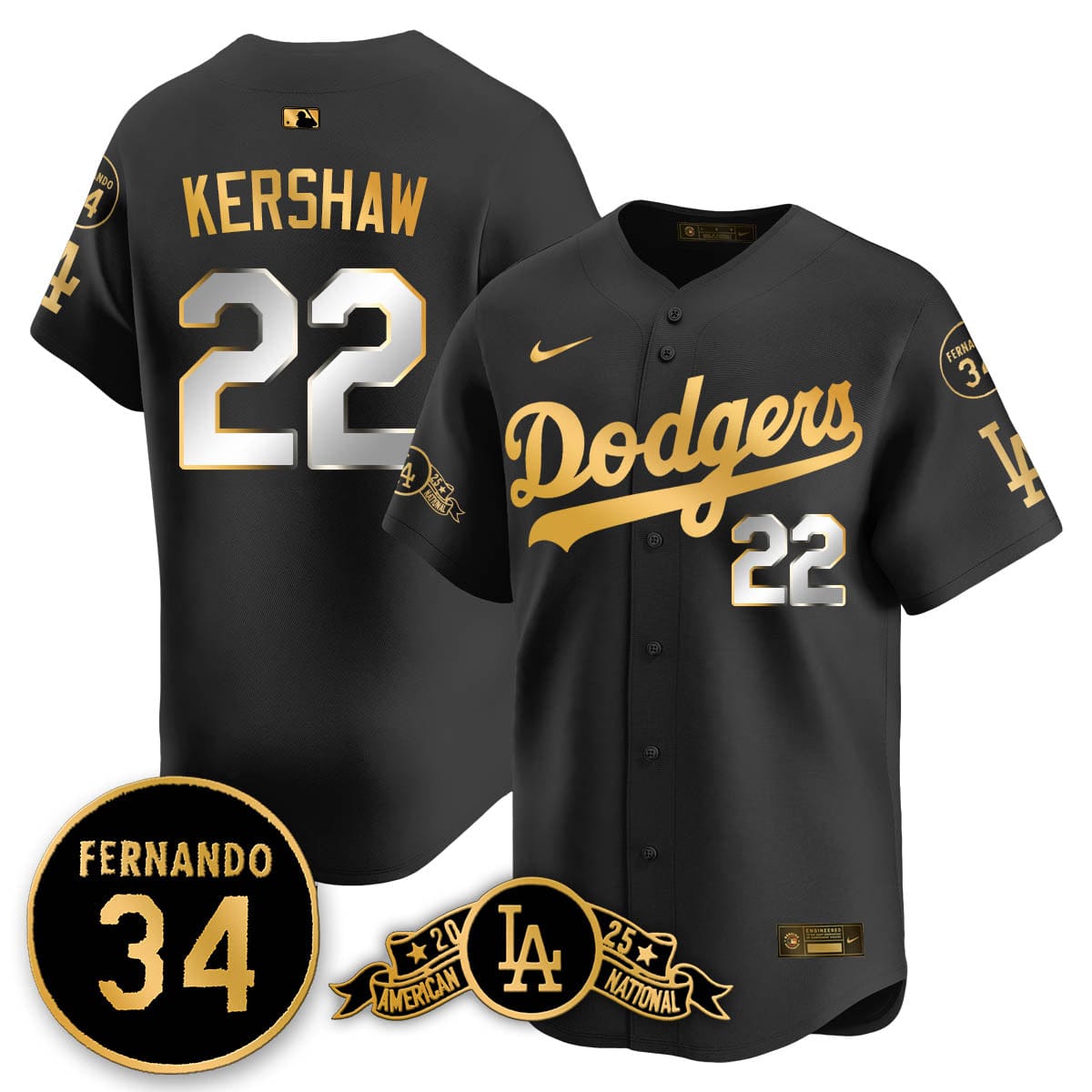 Los Angeles Dodgers 2025 National League Champions Jersey - All Stitched - Image 6