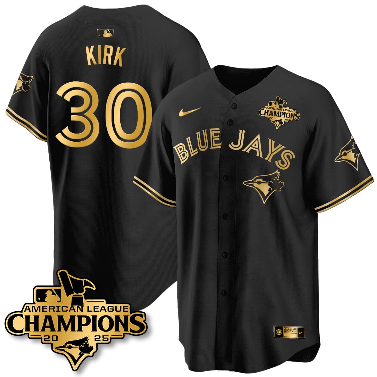 Toronto Blue Jays 2025 American League Champions Jersey - All Stitched - Image 6
