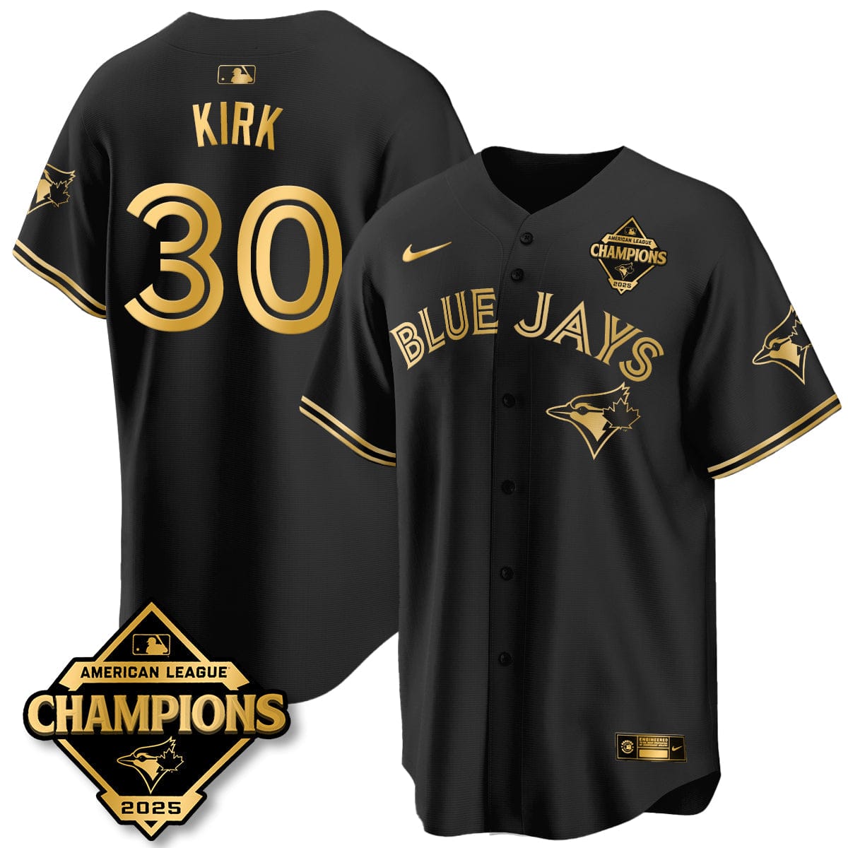 Toronto Blue Jays 2025 American League Champions Jersey - All Stitched - Image 6