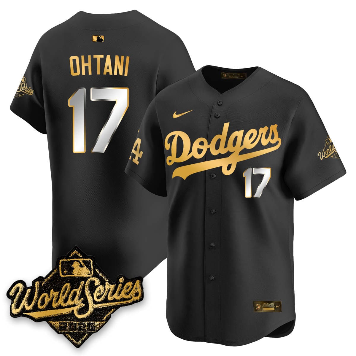 Los Angeles Dodgers 2025 World Series Gold Jersey - All Stitched - Image 14