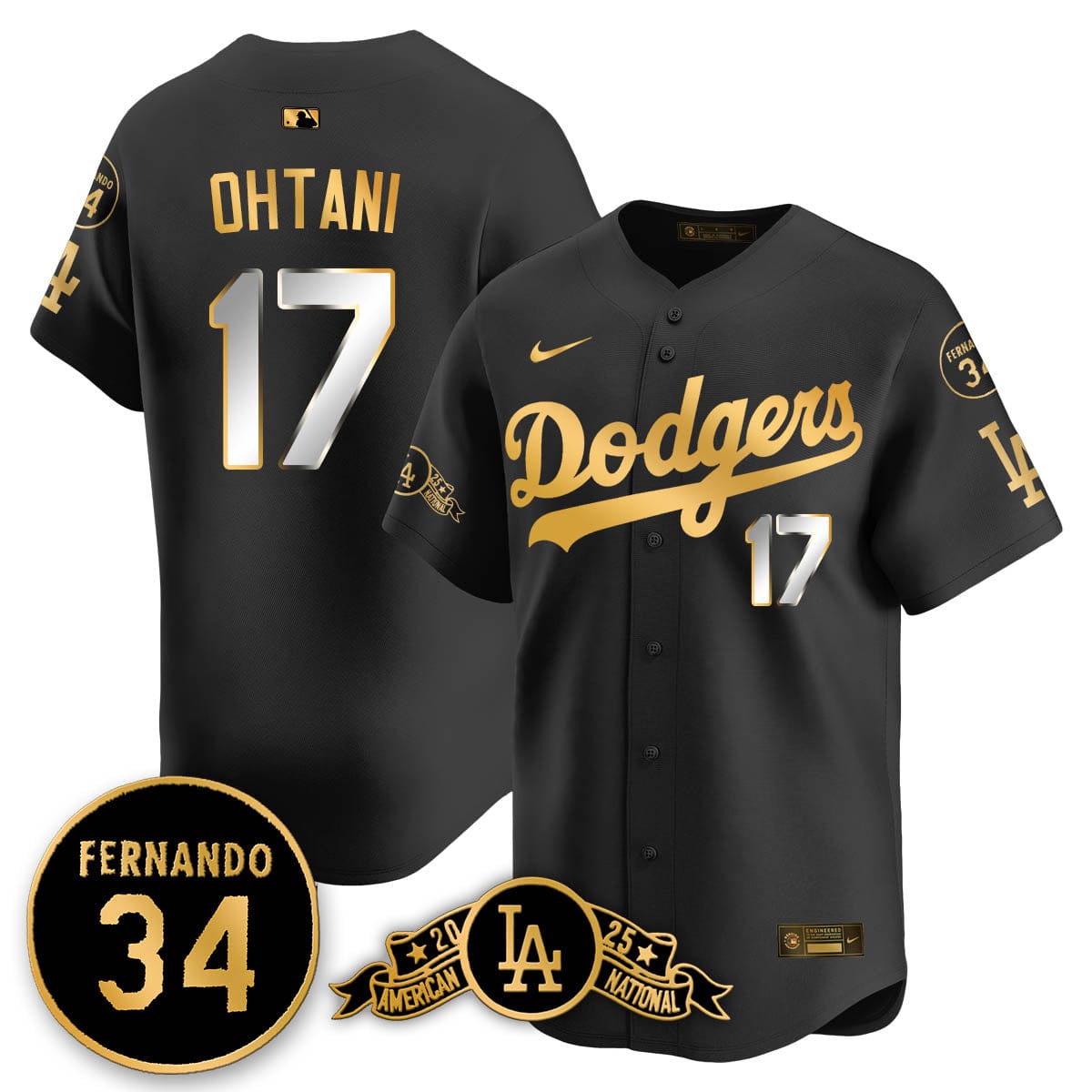 Los Angeles Dodgers 2025 National League Champions Jersey - All Stitched - Image 7