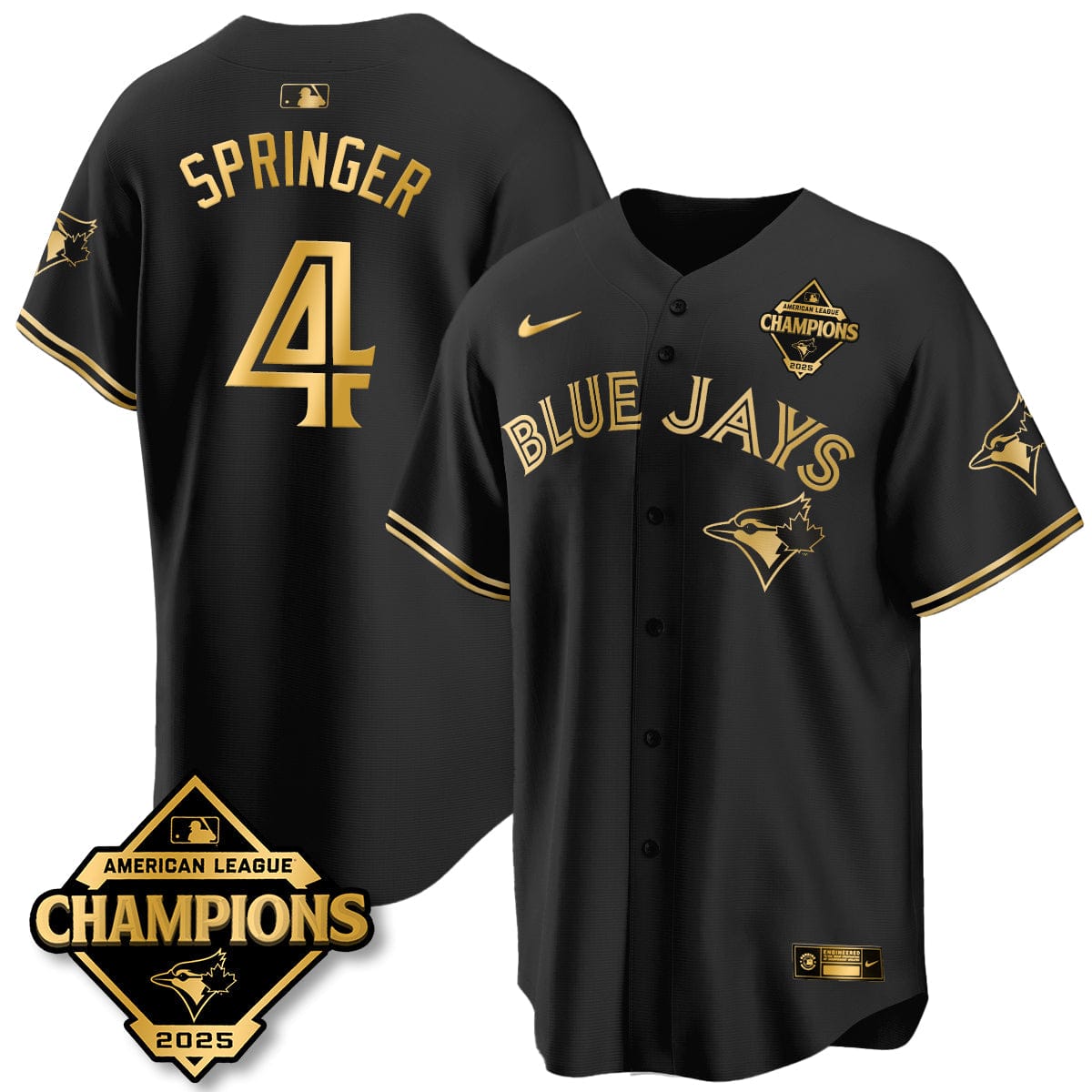 Toronto Blue Jays 2025 American League Champions Jersey - All Stitched - Image 7