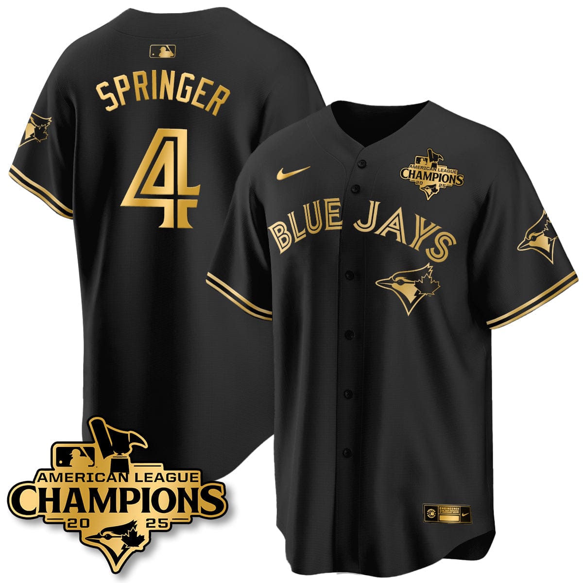 Toronto Blue Jays 2025 American League Champions Jersey - All Stitched - Image 7