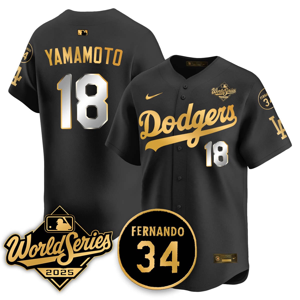 Los Angeles Dodgers 2025 National League Champions Jersey - All Stitched - Image 10