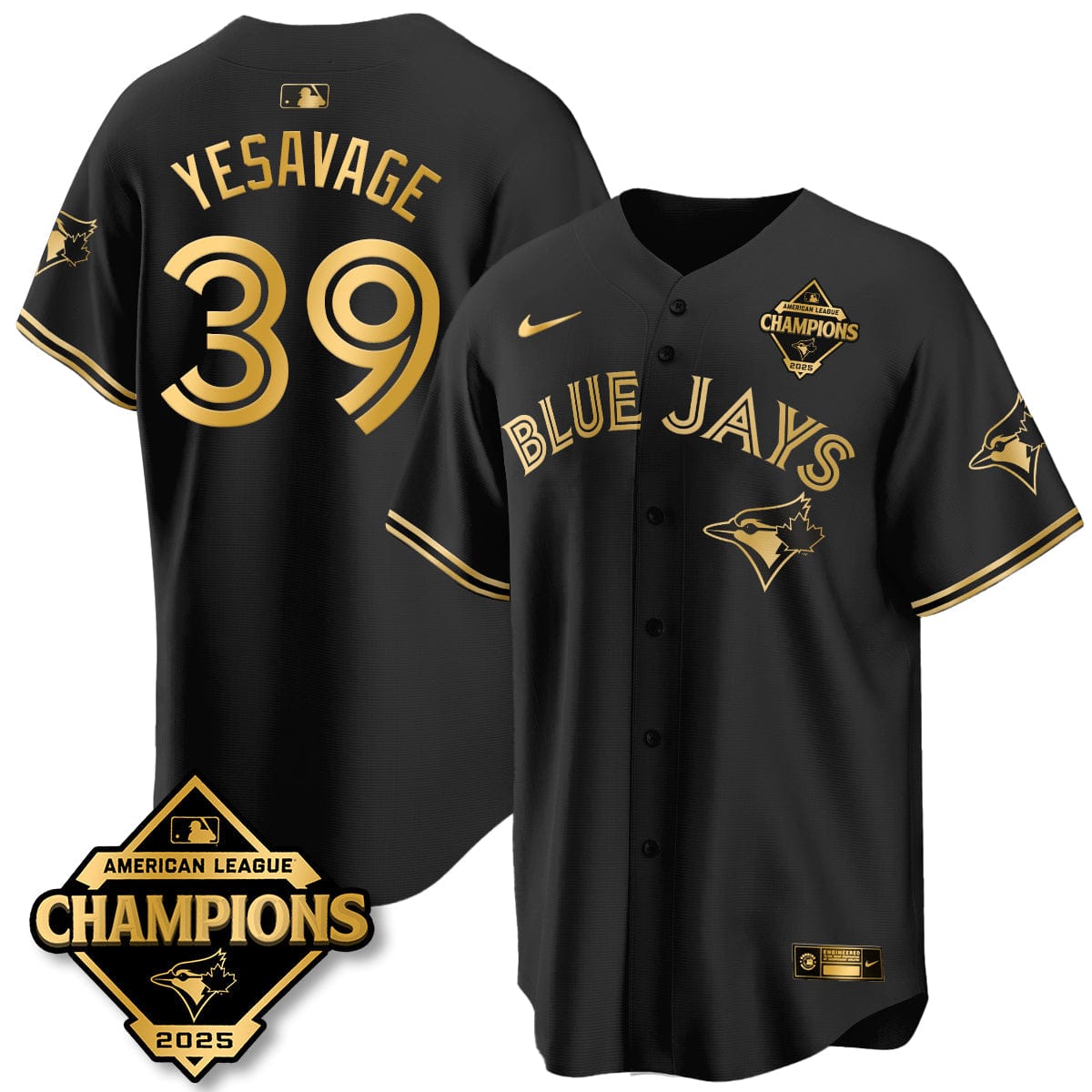 Toronto Blue Jays 2025 American League Champions Jersey - All Stitched - Image 8