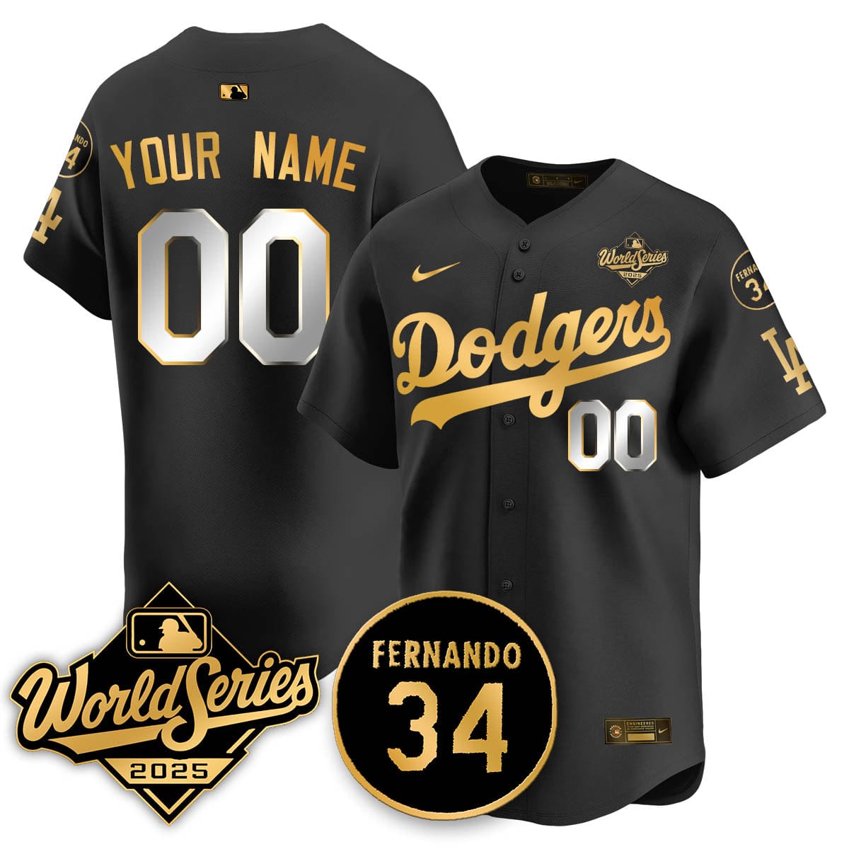 Los Angeles Dodgers 2025 National League Champions Jersey - All Stitched - Image 11