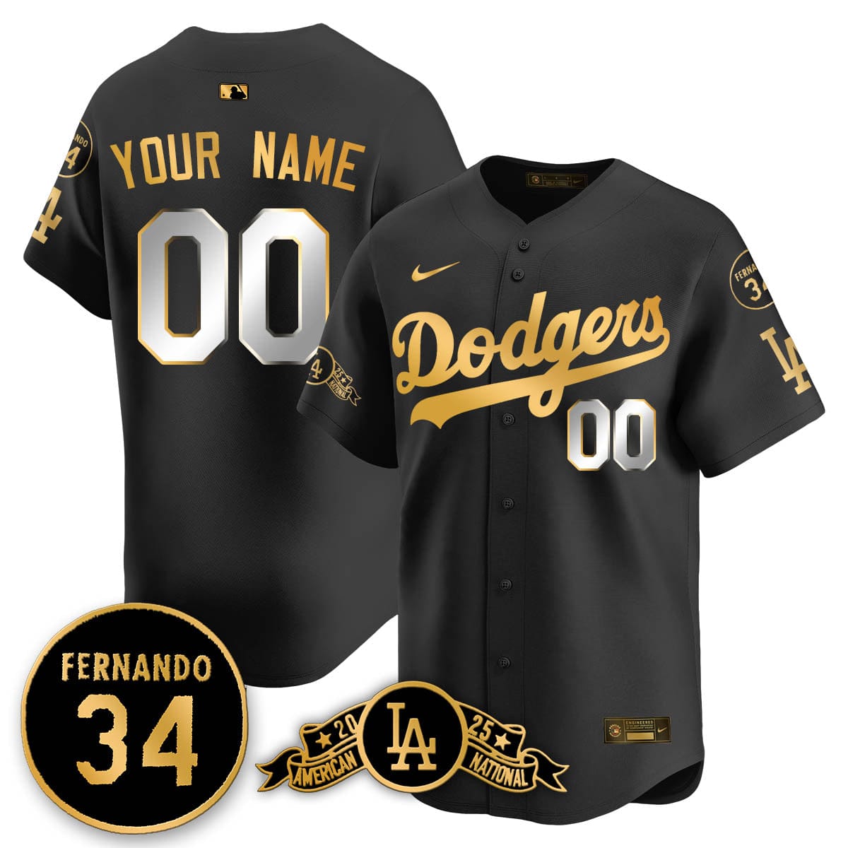 Los Angeles Dodgers 2025 National League Champions Jersey - All Stitched - Image 10