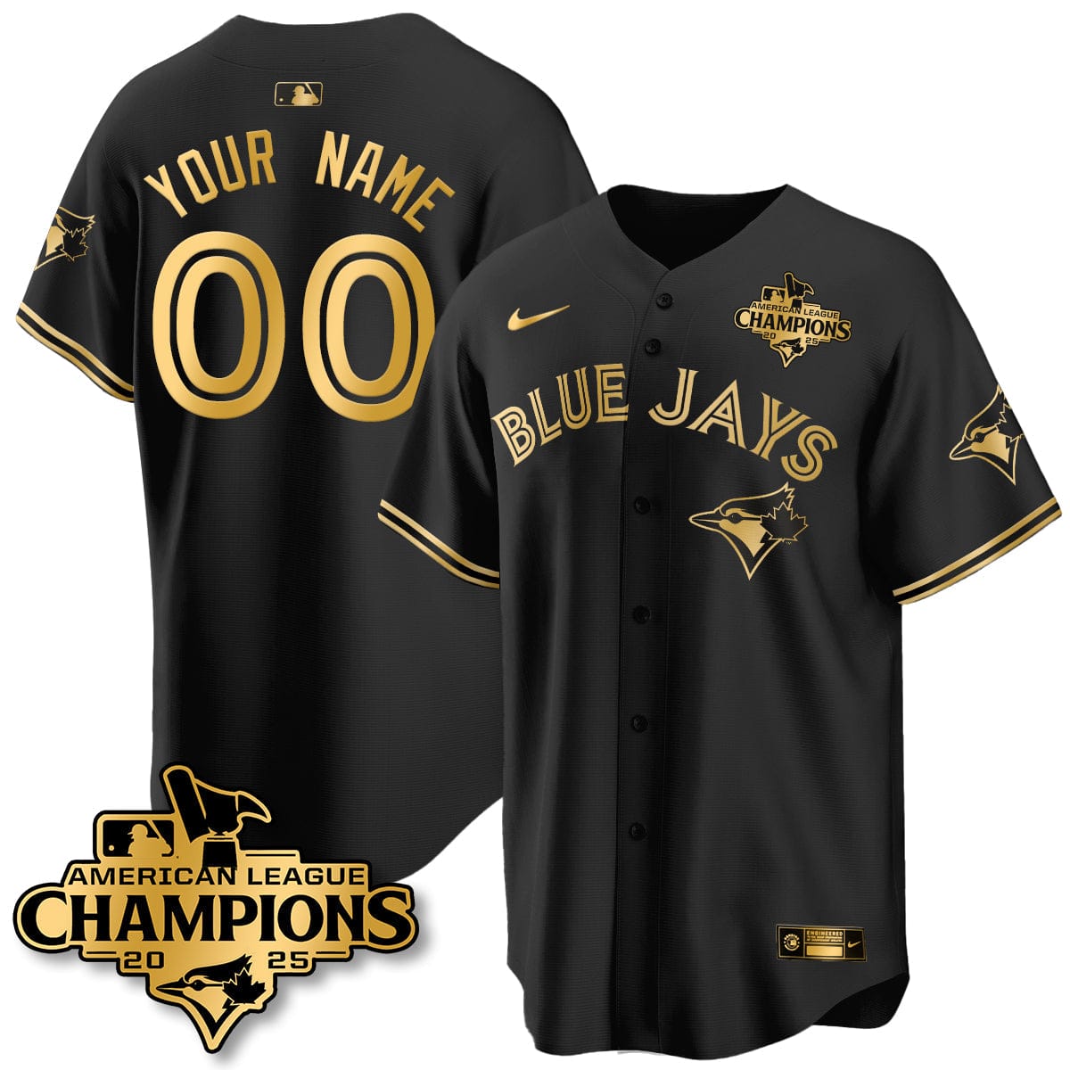 Toronto Blue Jays 2025 American League Champions Jersey - All Stitched - Image 9