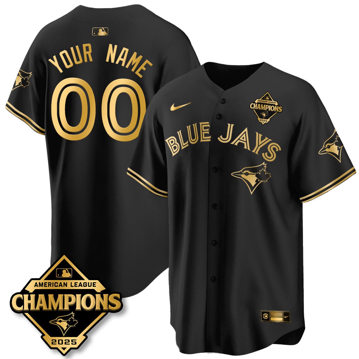 Toronto Blue Jays 2025 American League Champions Jersey - All Stitched - Image 9