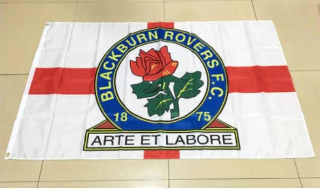 Blackburn Rovers Football Club Flag White 3x5ft Banner polyester