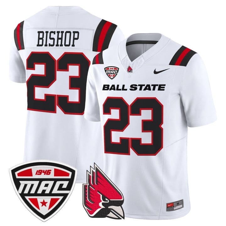 Alternative view of Blaine Bishop Jersey #23 Ball State Cardinals 2025 Limited Stitched