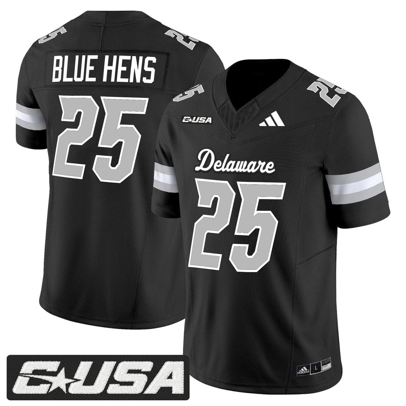 Alternative view of Blue Hens Jersey #25 Delaware Blue Hens 2025 Vapor Limited Stitched