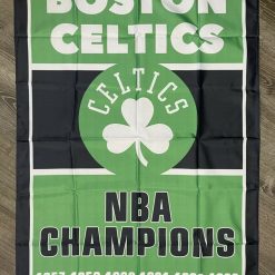 Boston Celtics Championship Flag 3x5 ft Vertical Sports Banner Man-Cave New