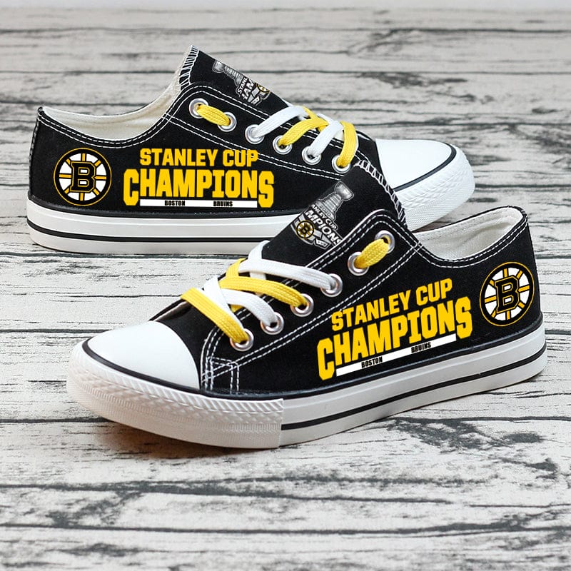 Boston Bruins Low Top Canvas Sport Sneakers Shoes For Men Women Fans