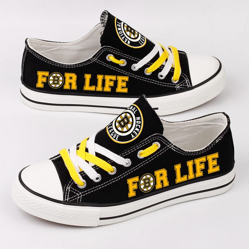 Boston Bruins Low Top Canvas Sport Sneakers Shoes For Men Women Fans - Image 3