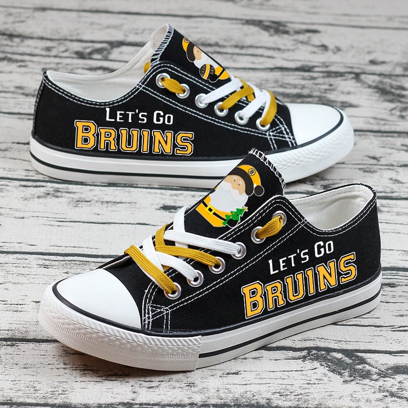 Boston Bruins Low Top Canvas Sport Sneakers Shoes For Men Women Fans - Image 3