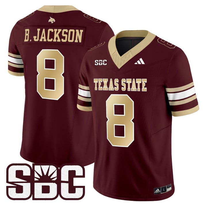 Brad Jackson Jersey #8 Texas State Bobcats 2025 Limited Stitched - Image 5