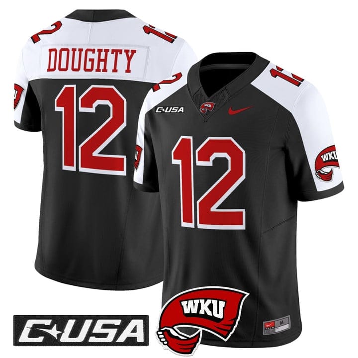 Brandon Doughty Jersey #12 Western Kentucky Hilltoppers 2025 Stitched - Image 3