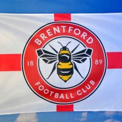 Brentford Football Club Flag Red White 3x5ft Banner polyester