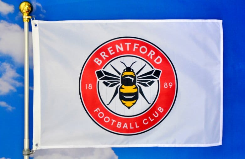 Brentford Football Club Flag White 3x5ft Banner polyester