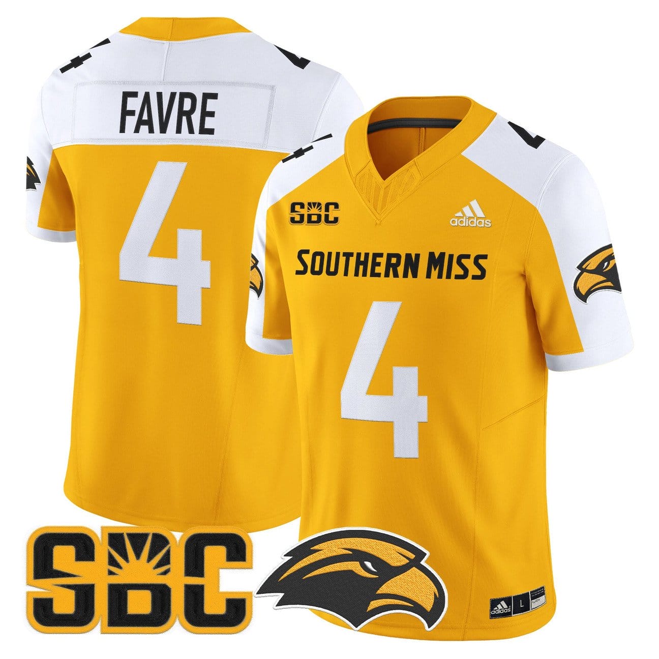 Brett Favre Jersey #4 Southern Miss Golden Eagles 2025 Vapor Limited Stitched - Image 3