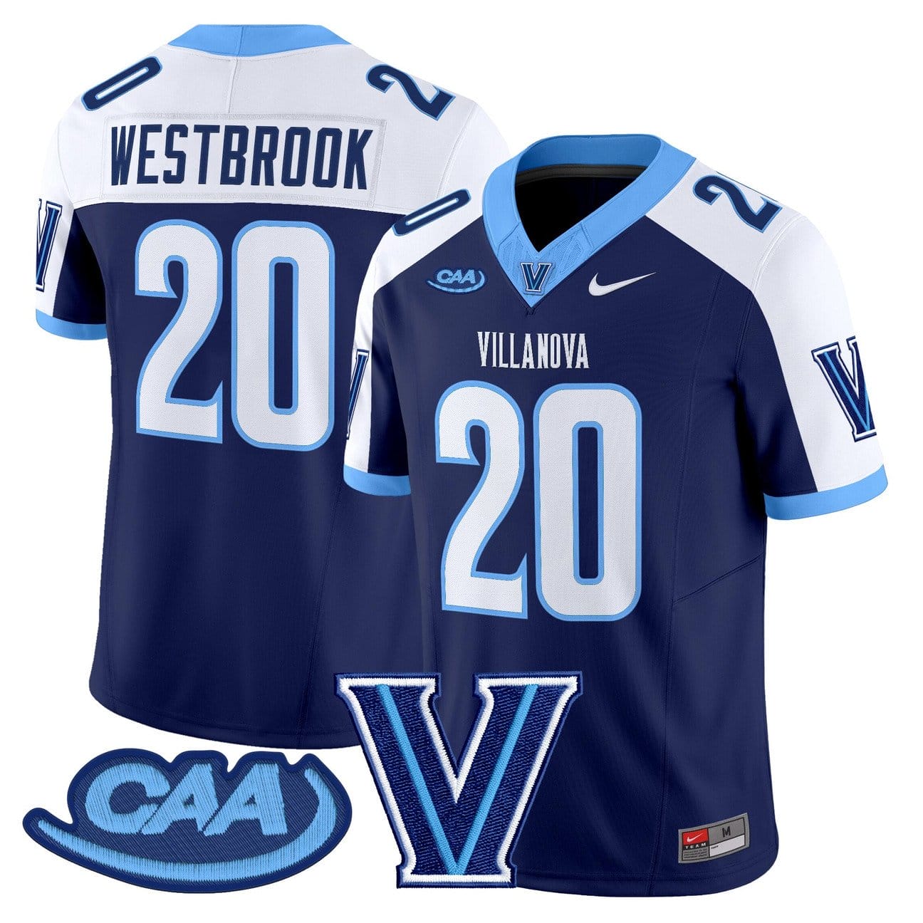 Alternative view of Brian Westbrook Jersey #20 Villanova Wildcats 2025 Vapor Limited Stitched