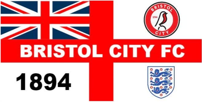 Bristol City Football Club Flag 3x5ft Banner polyester Red White England