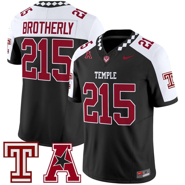 Brotherly Jersey #215 Temple Owls 2025 Vapor Limited Stitched - Image 3