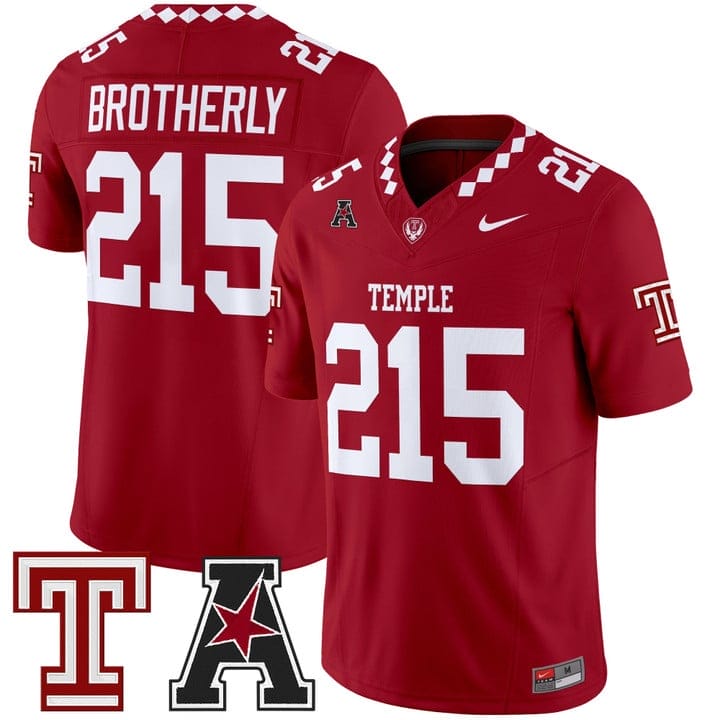 Brotherly Jersey #215 Temple Owls 2025 Vapor Limited Stitched - Image 5