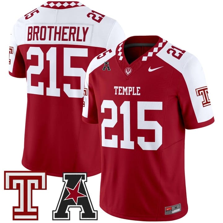 Brotherly Jersey #215 Temple Owls 2025 Vapor Limited Stitched - Image 4