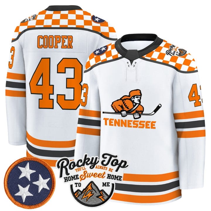 Alternative view of Bryce Cooper Jersey #43 Tennessee Volunteers 2025-26 Hockey Premium Stitched