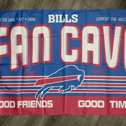 Buffalo Bills Fan Cave Flag 3x5 ft Blue Sports Banner Man-Cave Garage