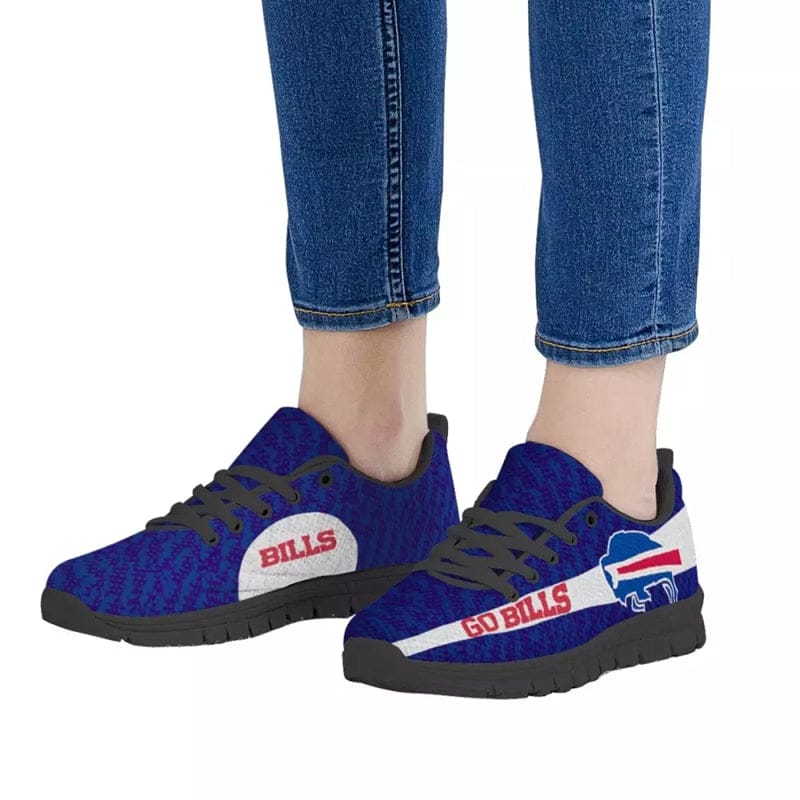 Alternative view of Buffalo Bills Blue Team Name NLF Sneaker Shoes For Men Women Fans