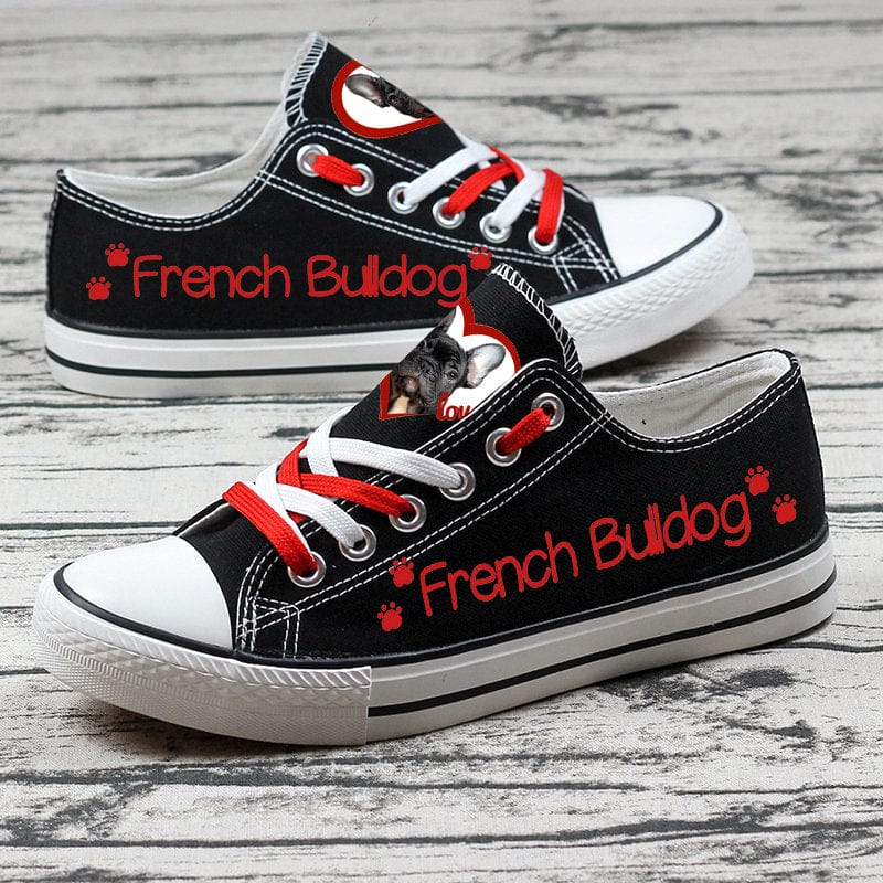 Bulldog Canvas Sneakers Shoes For Men Women Fans - Image 3