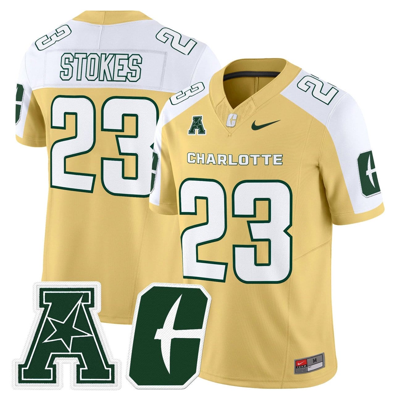 Alternative view of CJ Stokes Jersey #23 Charlotte 49ers 2025 Vapor Limited Stitched
