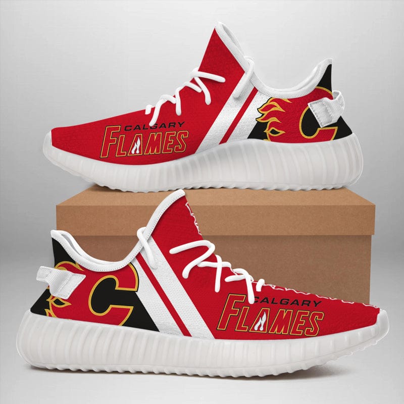 Calgary Flames 350v Yeezy Sneakers For Men Women Fans