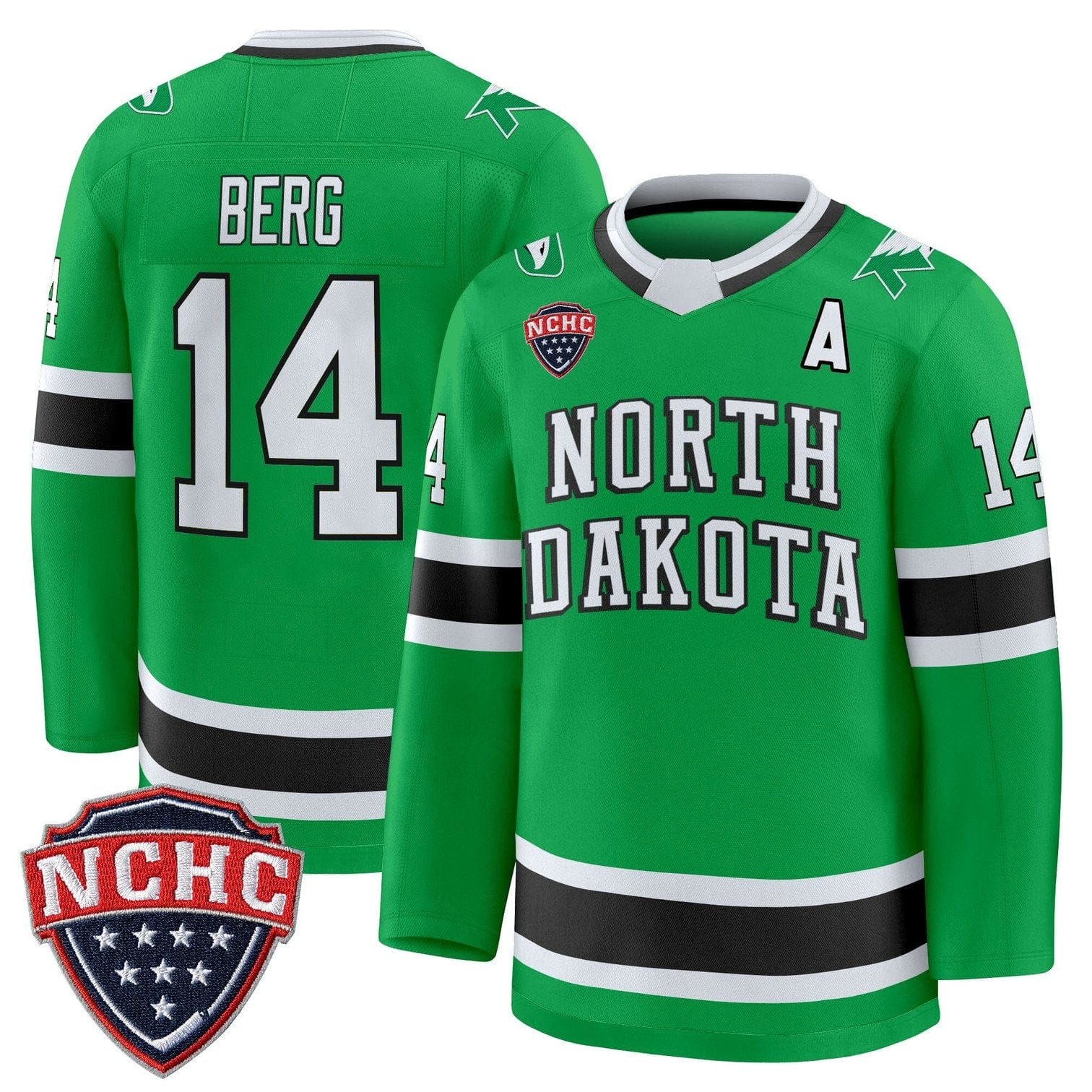 Cameron Berg Jersey #14 North Dakota Fighting Hawks 2025-26 Stitched - Image 3