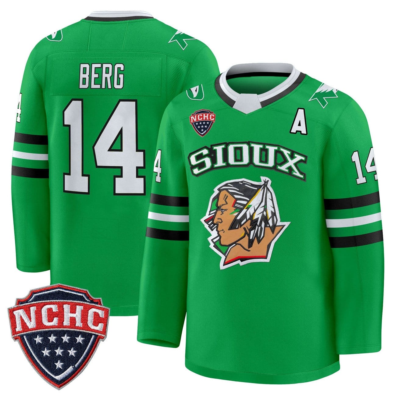 Cameron Berg Jersey #14 North Dakota Fighting Hawks 2025-26 Stitched - Image 2