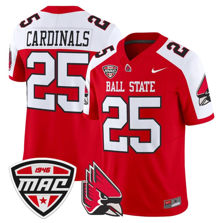Cardinals Jersey #25 Ball State Cardinals 2025 Limited Stitched - Image 4