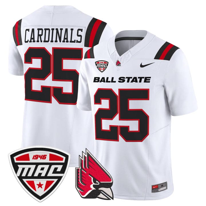 Alternative view of Cardinals Jersey #25 Ball State Cardinals 2025 Limited Stitched