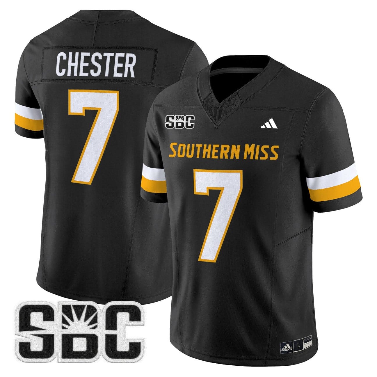 Alternative view of Carl Chester Jersey #7 Southern Miss Golden Eagles 2025 Vapor Limited Stitched