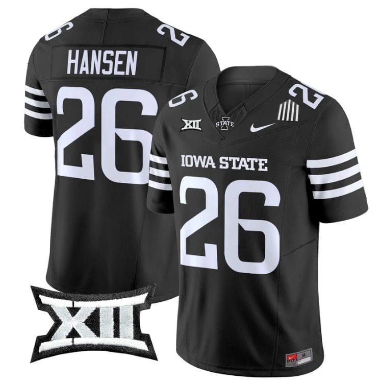 Carson Hansen Jersey #26 Iowa State Cyclones 2025 Limited Stitched Black