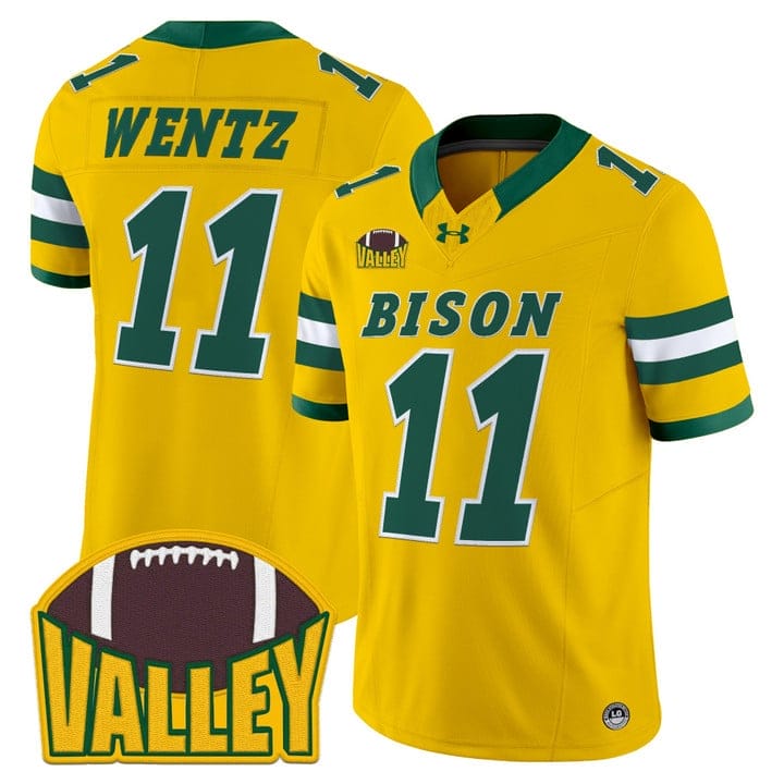 Carson Wentz Jersey #11 North Dakota State Bison 2025 Limited Stitched - Image 3