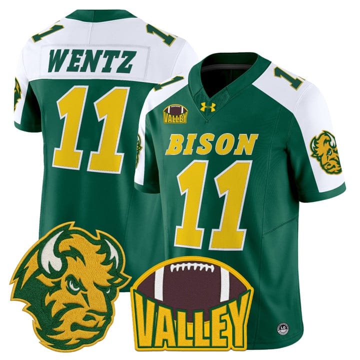 Carson Wentz Jersey #11 North Dakota State Bison 2025 Limited Stitched - Image 4