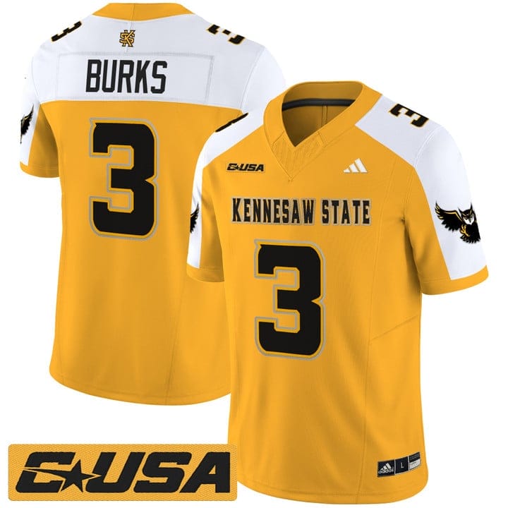 Chandler Burks Jersey #3 Kennesaw State Owls 2025 Vapor Stitched - Image 4