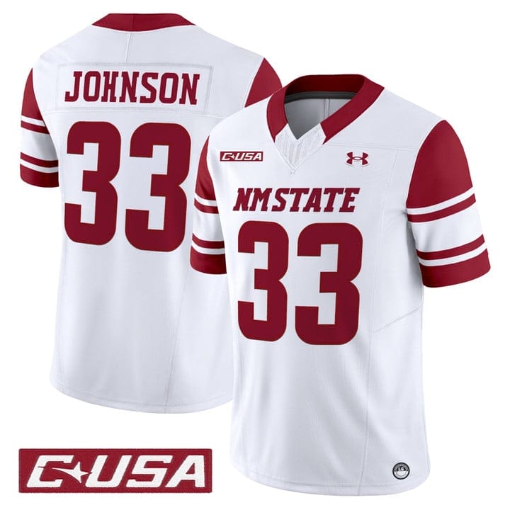 Alternative view of Charley Johnson Jersey #33 New Mexico State Aggies 2025 Vapor Stitched