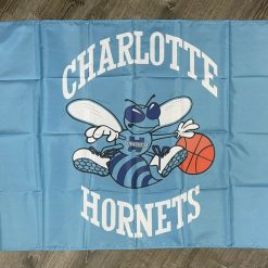 Charlotte Hornets Logo Flag 3x5 ft Sports Banner Man-Cave Garage Bar Pub