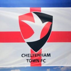 Cheltenham Town F.C.Football Club Flag Red White 3x5ft Banner Polyester