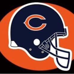 Chicago Bears Helmet Black Orange Flag 3X5 Ft Polyester Banner USA 90x150cm