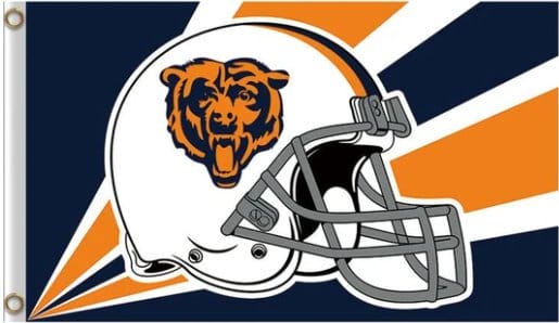 Chicago Bears Helmet Sport Flag 3X5 Ft Polyester Banner USA 90x150cm